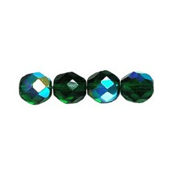 Fire-Polish 8mm Emerald AB 300pc (X50140)