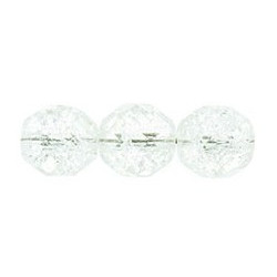 Fire-Polish 10mm Crackle - Crystal 300pc (CK00030)
