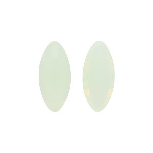 Glass cabochons 15x7мм Milky Jonquil 	 1pc (81000)