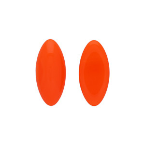 Glass cabochons 15x7мм Opaque Bright Orange 	 1pc (93130)