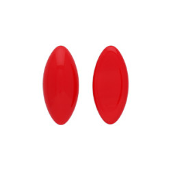 Glass cabochons 15x7мм Opaque Red 	 1pc (93190)