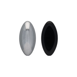 Glass cabochons 15x7мм Jet - Hematite 1pc (L23980) Glass cabochons 15x7мм Jet - Hematite 1pc (L23980)
