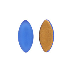 Glass cabochons 15x7мм Matte Sapphire - Gold Matte Foiled 1pc (MGF30050) Glass cabochons 15x7мм Matte Sapphire - Gold Matte Foiled 1pc (MGF30050)