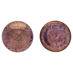 Glass cabochons 20мм Rosaline - Luster - Opaque Topaz/Pink 	 1pc (P70120)