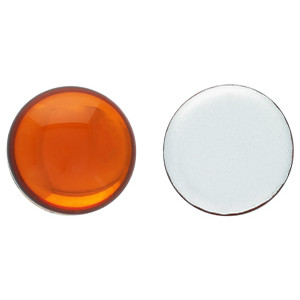 Glass cabochons 20мм Topaz - Silver Matte Foiled 	 1pc (SF10070)