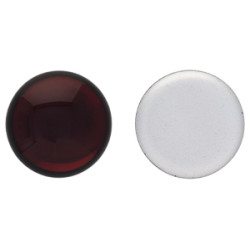 Glass cabochons 20мм Med Amethyst - Silver Matte Foiled 	 1pc (SF20060)