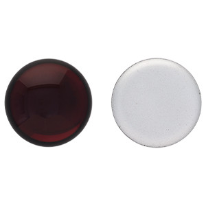 Glass cabochons 20мм Med Amethyst - Silver Matte Foiled 	 1pc (SF20060)