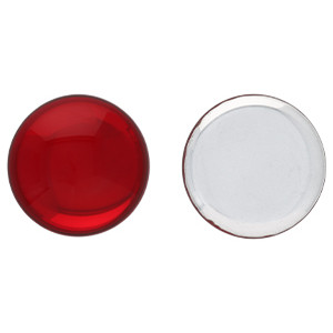 Glass cabochons 20мм Siam Ruby - Silver Foiled 	 1pc (SF90080)