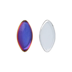 Glass cabochons 20x10мм Crystal - Volcano 	 1pc (29936CR)