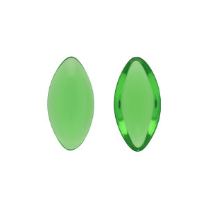 Glass cabochons 20x10мм Lt. Green 	 1pc (50020)