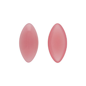 Glass cabochons 20x10мм Milky Pink 	 1pc (71010)