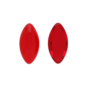Glass cabochons 20x10мм Siam Ruby 	 1pc (90080)