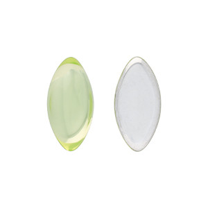 Glass cabochons 20x10мм Jonquil - Silver Foiled 	 1pc (SF80130)
