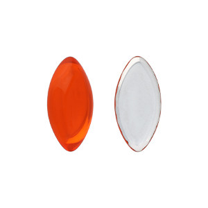 Glass cabochons 20x10мм Lt Hyacinth - Silver Foiled 	 1pc (SF90020)