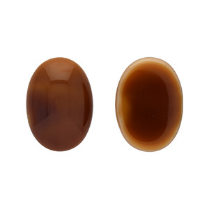 Glass cabochons 25x18мм Opaque Dk Topaz/White 	 1pc (17113)