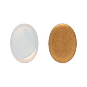 Glass cabochons 25x18мм Milky White - Gold Matte Foiled 1pc (GF01000) Glass cabochons 25x18мм Milky White - Gold Matte Foiled 1pc (GF01000)
