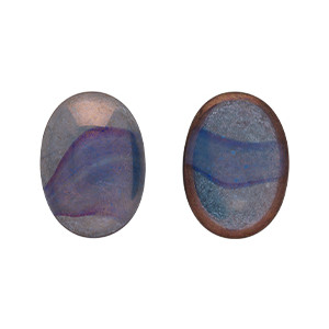 Glass cabochons 25x18мм Crystal/Blue Stripe - Luster Chocolate Bronze 1pc (LJ35016) Glass cabochons 25x18мм Crystal/Blue Stripe - Luster Chocolate Bronze 1pc (LJ35016)
