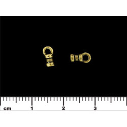 Rustic Crimp Tube with Loop 7/3mm : Antique Brass 	