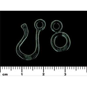Large Hook and Eye Clasp : Gun Metal 	