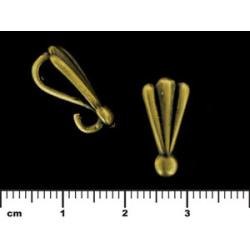 Deco Fan Loop Bail 17/7mm : Antique Brass 	