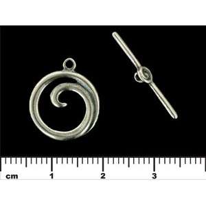 Spiral Toggle Set : Antique Silver 	