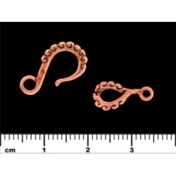 Whimsy Hook and Eye Clasp : Antique Copper 	