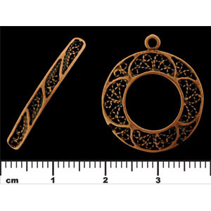 Filigree Round Toggle Set : Antique Copper 	