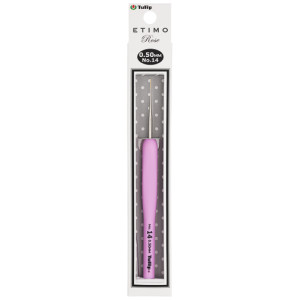 Tulip - Etimo Rose Steel Crochet Hook w/Cushion Grip : Size 14 (0.50mm) 	