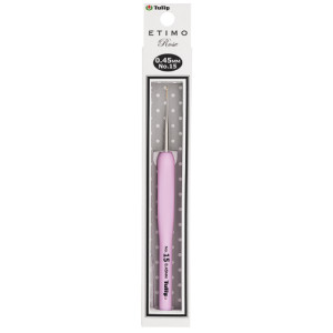 Tulip - Etimo Rose Steel Crochet Hook w/Cushion Grip : Size 15 (0.45mm) 	