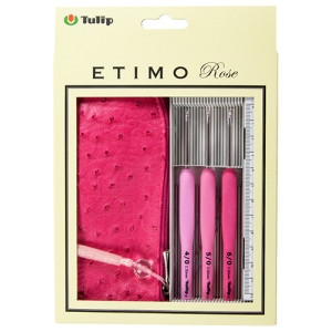 Tulip - Etimo Rose Crochet Hook with Cushion Grip Set : 3 sizes 	