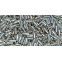 TOHO Bugle 4,5mm Silver-Lined Frosted Crystal 250gr - TB-15-21F