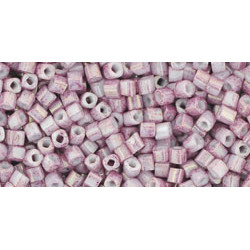 TOHO Cube 1,5mm Marbled Opaque White/Pink 250gr - TC-01-1200