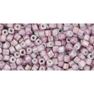 TOHO Cube 1,5mm Marbled Opaque White/Pink 250gr - TC-01-1200