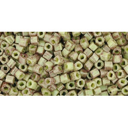 TOHO Cube 1,5mm Marbled Opaque Avacado/Pink 250gr - TC-01-1209