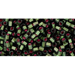 TOHO Cube 1,5mm Dyed Silver-Lined Pink Frosted Olivine 250gr - TC-01-2204