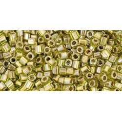 TOHO Cube 1,5mm Gold-Lined Peridot 250gr - TC-01-991