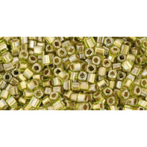 TOHO Cube 1,5mm Gold-Lined Peridot 250gr - TC-01-991