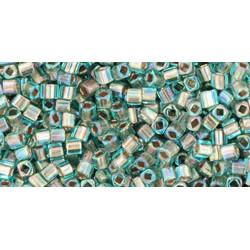 TOHO Cube 1,5mm Gold-Lined Rainbow Aqua 250gr - TC-01-995