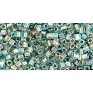 TOHO Cube 1,5mm Gold-Lined Rainbow Aqua 250gr - TC-01-995