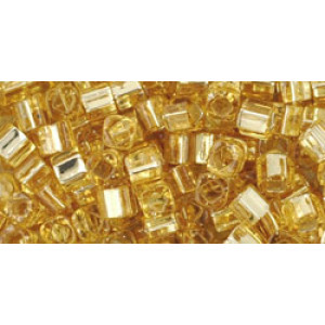 TOHO Cube 3mm Silver-Lined Lt Topaz 250gr - TC-03-22