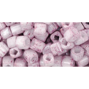 TOHO Cube 4mm Marbled Opaque White/Pink 250gr - TC-04-1200