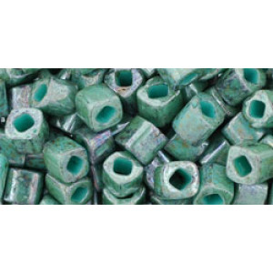TOHO Cube 4mm Marbled Opaque Turquoise/Blue 250gr - TC-04-1207