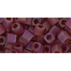 TOHO Cube 4mm Transparent-Rainbow-Frosted Ruby 250gr - TC-04-165CF