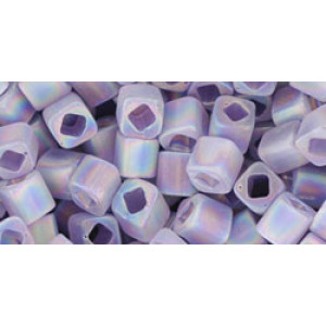 TOHO Cube 4mm Transparent-Rainbow-Frosted Lt Tanzanite 250gr - TC-04-166DF