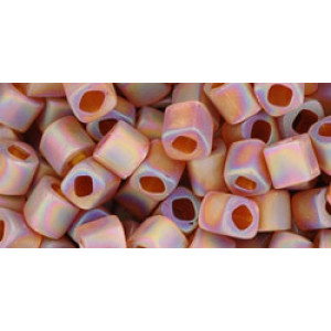 TOHO Cube 4mm Transparent-Rainbow-Frosted Smoky Topaz 250gr - TC-04-177F