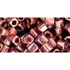 TOHO Cube 4mm Gold-Lustered Amethyst 250gr - TC-04-201