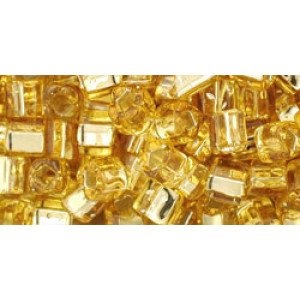 TOHO Cube 4mm Silver-Lined Med Topaz 250gr - TC-04-22B