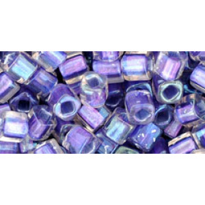 TOHO Cube 4mm Inside-Color Rainbow Crystal/Metallic Purple-Lined 250gr - TC-04-265