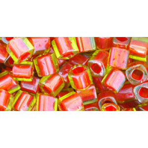 TOHO Cube 4mm Inside-Color Jonquil/Hyacinth-Lined 250gr - TC-04-303