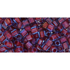 TOHO Cube 4mm Hyacinth-Lined Lt Sapphire 250gr - TC-04-304